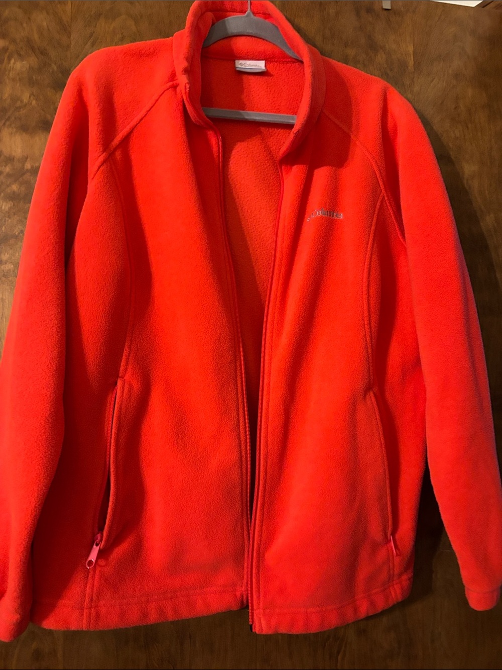 Columbia Vibrant Red Full-Zip Fleece Jacket
